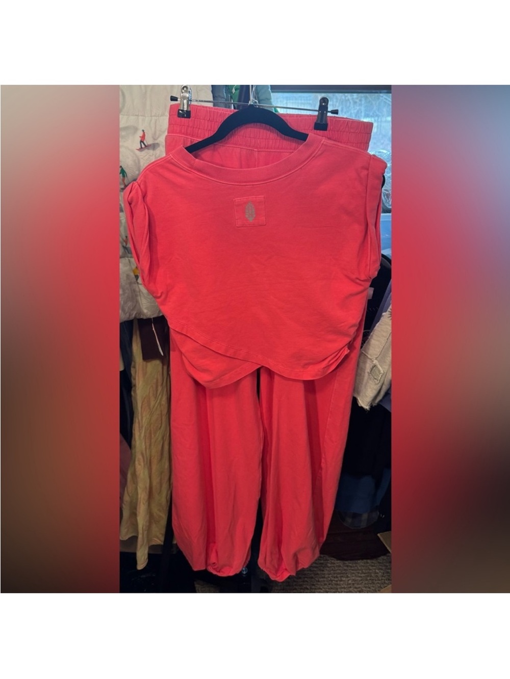 NWT Free People FP Movement Hot Shot Crossover Set - electric sunset pink- Large - Picture 8 of 11